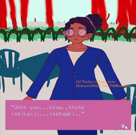 screenshot, (A) Techie in Love byte: Dominic